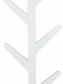 VDD Wandkapstok Boomstam Tak Design - Hangende Muurkapstok - 125 Cm Hoog - 10 Haken - Wit