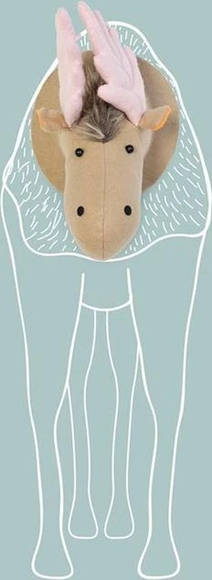 Childhome - Childhome Dierenkop Muurornament Vilt 22x38 Cm - 5 Childhome - Childhome Dierenkop Muurornament Vilt 22x38 Cm - - Afbeelding 3
