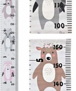 MINIIYOU Groeimeter Babykamer Kinderkamer Beer - Canvas - Hout - 200x20 Cm - Decoratie Meetlint - Wanddecoratie -Sophie Shop 352x840