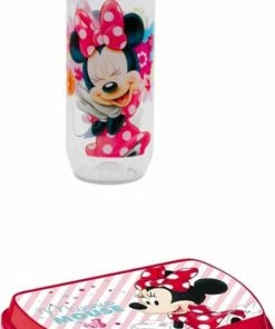 Stor Disney Minnie Mouse Brooddoos / Broodtrommel + XL Tritan Drinkfles 650 Ml
