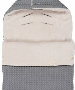 Koeka Oslo Voetenzak Voor Autostoel 0+ - Wafelstof Met Teddy - Grijs -Sophie Shop 465x840