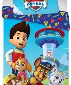 Brandmac Ledikant Peuterdekbedovertrek Paw Patrol 100x135 Cm 40x60 Cm Kussenloop 100% Katoen
