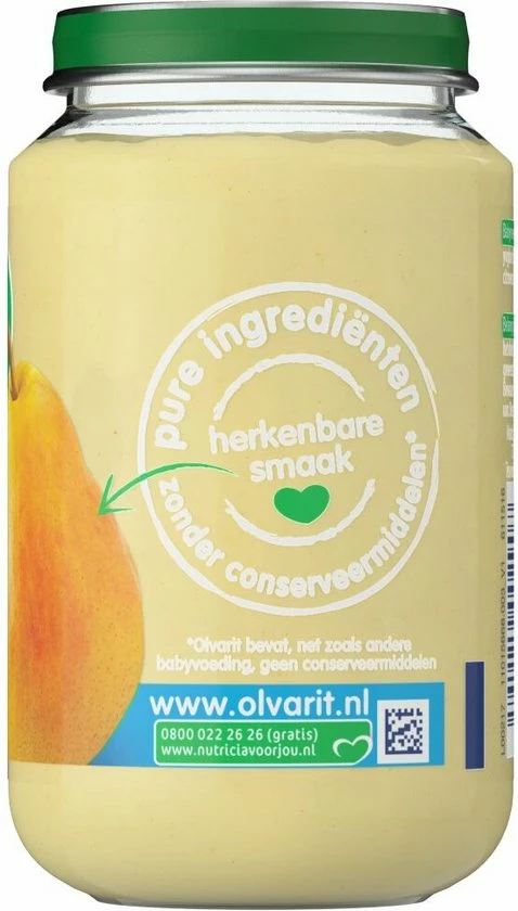 Olvarit Fruithapje 8+ Maanden Peer Appel Zuivel- 6 X 200g 4 Olvarit Fruithapje 8+ Maanden Peer Appel Zuivel- 6 X 200g - Afbeelding 2