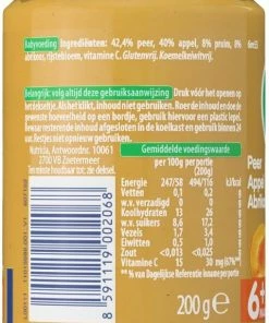 Olvarit Fruithapje 6+ Maanden - Peer Appel Abrikoos - 6 X 200g -Sophie Shop 479x840