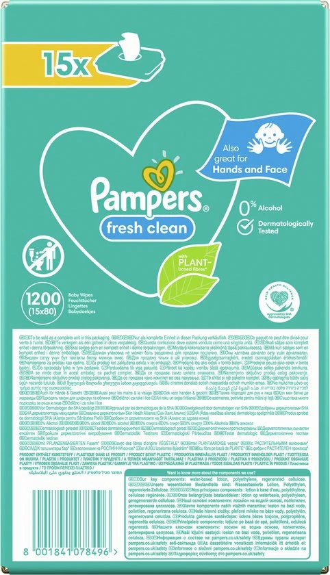 Pampers - Fresh Clean - Billendoekjes - 3600 Doekjes - 45 X 80 9 Pampers - Fresh Clean - Billendoekjes - 3600 Doekjes - 45 X 80 - Afbeelding 7