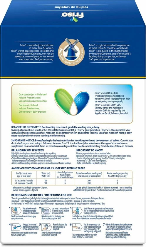 Friso 2 Babyvoeding - Opvolgmelk - 6 Tot 10 Maanden - 700g - Doos 10 Friso 2 Babyvoeding - Opvolgmelk - 6 Tot 10 Maanden - 700g - Doos - Afbeelding 8