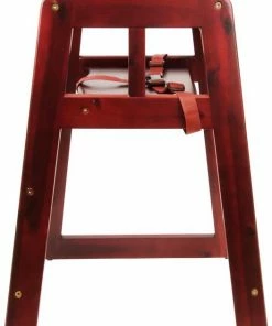 GeJe Kinderstoel Kinderzetel Hout Mahonie 50 Cm Zithoogte 75 Cm Hoog Met Beschermgordel Eetstoel -Sophie Shop 526x840