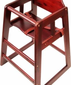 GeJe Kinderstoel Kinderzetel Hout Mahonie 50 Cm Zithoogte 75 Cm Hoog Met Beschermgordel Eetstoel -Sophie Shop 535x840 1