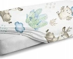 Babymam Hoeslaken Ledikant 100% Katoen- Baby Wolf Ontwerp- 60x120 Cm -Sophie Shop 550x199