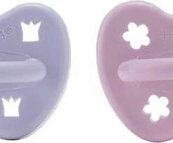 HEVEA - ORTHODONTIC - 3-36 MAANDEN - DUSTY VIOLET/LIGHT ORCHID- 2 PACK