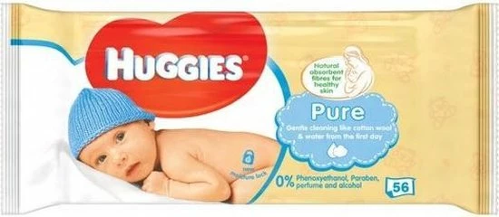 Huggies Billendoekjes Babydoekjes Pure - 56 Stuks 7 Huggies Billendoekjes Babydoekjes Pure - 56 Stuks - Afbeelding 5