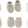Merkloos 3-pack - Baby Newborn Krabwantjes En Slofjes - Beige Wit Taupe -Sophie Shop 550x278 1