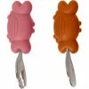 JU&MP Kinderbestek Krab - Baby - 2 Baby Lepeltjes En Vorkjes - Baby Bestek - BPA-Vrij - Roze Oranje -Sophie Shop 550x291