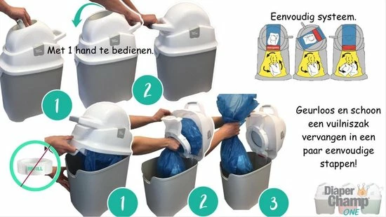 DiaperChamp ONE - Luieremmer - Verzorging 7 DiaperChamp ONE - Luieremmer - Verzorging - Afbeelding 5