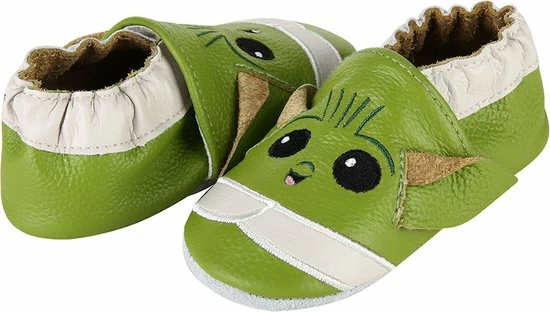 Baby-slofje.nl Groene Leren Babyslofjes Van Baby-Slofje Maat 22/23 - Green Yoda 4 Baby-slofje.nl Groene Leren Babyslofjes Van Baby-Slofje Maat 22/23 - Green Yoda - Afbeelding 2