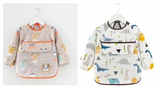MINIIYOU Duo Pack - Oranje Leeuw & Dinosaurus Slabbetjes Met Opvangbak - 1-3 Jaar 3 MINIIYOU Duo Pack - Oranje Leeuw & Dinosaurus Slabbetjes Met Opvangbak - 1-3 Jaar