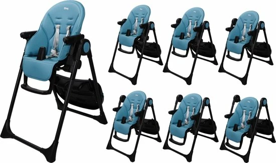 Ding Laze Kinderstoel - Blauw - Inklapbaar - Incl. Tafelblad En Veiligheidsriempje 10 Ding Laze Kinderstoel - Blauw - Inklapbaar - Incl. Tafelblad En Veiligheidsriempje - Afbeelding 8