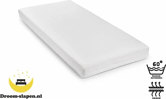 Droom-slapen.nl Matras - Baby/junior/peuter Matras Koudschuim 70x140 12cm - Anti Allergische Bamboo Tijk 3 Droom-slapen.nl Matras - Baby/junior/peuter Matras Koudschuim 70x140 12cm - Anti Allergische Bamboo Tijk