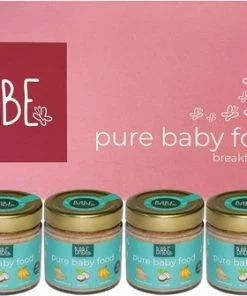 Babe Breakfast Box Met 1 Smaak - Havermout - Kokos - Banaan - Biologische Culinaire Babyhapjes Vanaf 8 Tot 36 Maanden - Sunset Sky - 6x200 Gram Babyvoeding - Winnaar Baby Innovation Award 2022 Beste Babyvoeding 2022