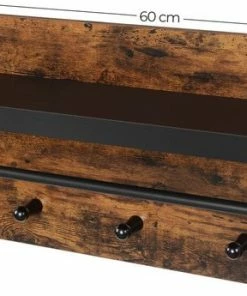 IN-HOMEXL IN-HOME - Industrieel Kapstok Met Hoedenplank - Wandkapstok In Metaal / Hout - 60 X 21.5 X 40 Cm - Bruin / Zwart 13 IN-HOMEXL IN-HOME - Industrieel Kapstok Met Hoedenplank - Wandkapstok In Metaal / Hout - 60 X 21.5 X 40 Cm - Bruin / Zwart -Sophie Shop 550x345