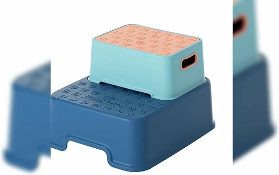 Splendole Opstapje - Badkameropstapje Kinderen - Wc Krukje 27 Cm Blauw 4 Splendole Opstapje - Badkameropstapje Kinderen - Wc Krukje 27 Cm Blauw - Afbeelding 2