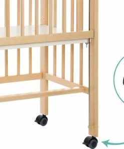 Wieg - Co-sleeper - 2 In 1 - 90 X 40 Cm - Incl. Matras - Nature - Massief Beukenhout Fillikid -Sophie Shop 550x361 5