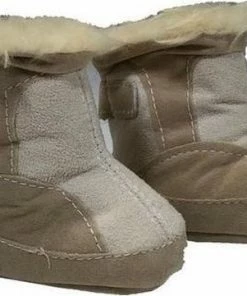 La Petite Couronne Babylaarzen Suedine Klittenband Beige Maat 18/19