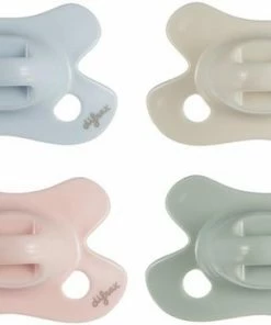 Difrax Fopspeen Newborn Dental - Lichtblauw/Crèmewit/Lichtroze/Lichtgroen - Orthodontische Speen - 4 Stuks