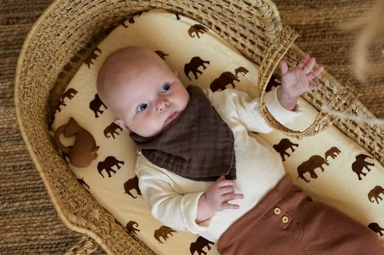 Jollein Slab Bandana - Wrinkled - Chestnut - 2 Stuks 8 Jollein Slab Bandana - Wrinkled - Chestnut - 2 Stuks - Afbeelding 6