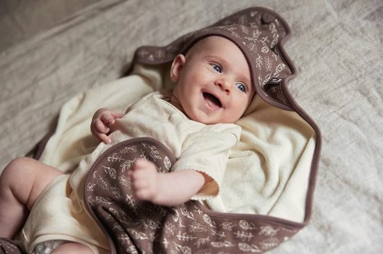 Jollein Badcape Meadow 75x75cm - Chestnut 10 Jollein Badcape Meadow 75x75cm - Chestnut - Afbeelding 8