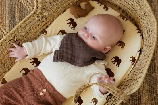 Jollein Slab Bandana - Wrinkled - Chestnut - 2 Stuks 14 Jollein Slab Bandana - Wrinkled - Chestnut - 2 Stuks - Afbeelding 12