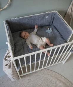 Koeka Boxkleed Wafel Amsterdam - Shadow Pink/grijs - 75x95cm -Sophie Shop 550x366 75