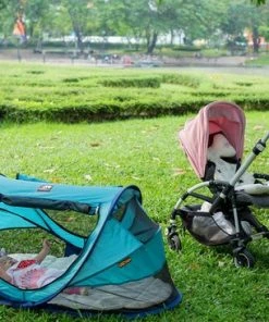 Deryan Baby Luxe Campingbedje Inclusief Zelfopblaasbare Matras - Ocean -Sophie Shop 550x366 94