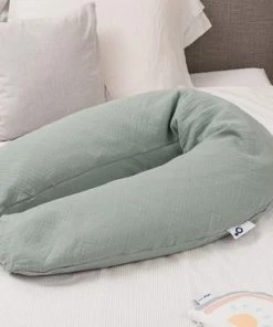 Doomoo Basics Cover - Hoes Voor Voedingskussen Comfy Big - Biokatoen - 190cm - Tetra Green -Sophie Shop 550x367 29