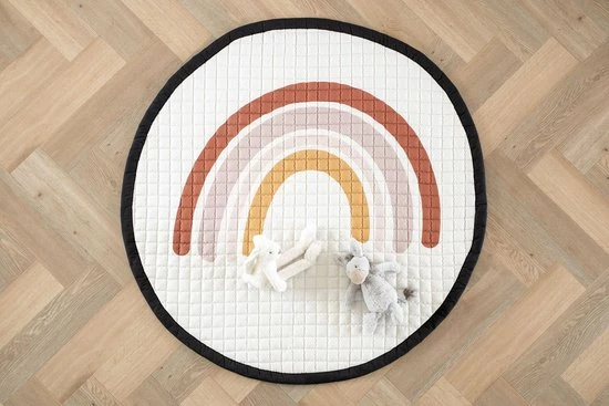 Love By Lily - Groot Speelkleed Baby - Regenboog - 140cm - Zacht Speelkleed Buiten En Binnen - Grote Speelmat - Speeltapijt Kind - Picknick Kinderkleed - Speelkleed Xxl - Speelkleed Peuter 4 Love By Lily - Groot Speelkleed Baby - Regenboog - 140cm - Zacht Speelkleed Buiten En Binnen - Grote Speelmat - Speeltapijt Kind - Picknick Kinderkleed - Speelkleed Xxl - Speelkleed Peuter - Afbeelding 2