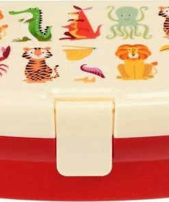 Grote Brooddoos Met Vakjes Wilde Dieren - Rex London