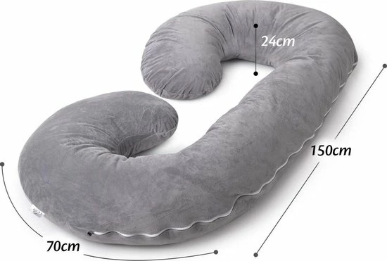 Ella® Zwangerschapskussen Hoes - Overtrek Voor De C Vorm, Minky, 150x70 Cm 5 Ella® Zwangerschapskussen Hoes - Overtrek Voor De C Vorm, Minky, 150x70 Cm - Afbeelding 3