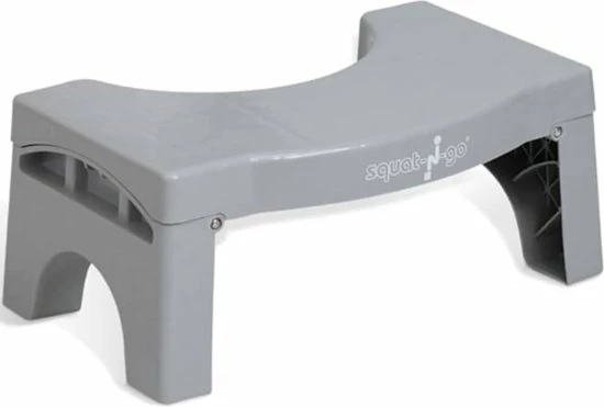 Squat-n-Go Squat-n Go Toiletkrukje Inklapbaar Grijs - Juiste Houding Op Toilet 3 Squat-n-Go Squat-n Go Toiletkrukje Inklapbaar Grijs - Juiste Houding Op Toilet