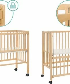 Wieg - Co-sleeper - 2 In 1 - 90 X 40 Cm - Incl. Matras - Nature - Massief Beukenhout Fillikid -Sophie Shop 550x377 3