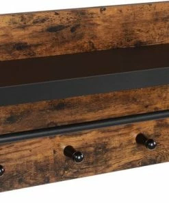 IN-HOMEXL IN-HOME - Industrieel Kapstok Met Hoedenplank - Wandkapstok In Metaal / Hout - 60 X 21.5 X 40 Cm - Bruin / Zwart 10 IN-HOMEXL IN-HOME - Industrieel Kapstok Met Hoedenplank - Wandkapstok In Metaal / Hout - 60 X 21.5 X 40 Cm - Bruin / Zwart -Sophie Shop 550x378 1