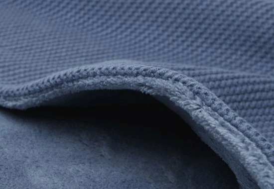 Jollein Baby Deken Ledikant 100x150cm Basic Knit - Jeans Blue/Fleece 8 Jollein Baby Deken Ledikant 100x150cm Basic Knit - Jeans Blue/Fleece - Afbeelding 6