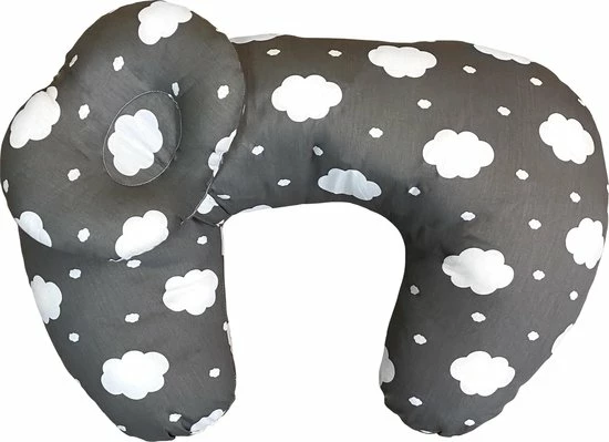 Cabino Voedingskussen Wolken Grijs Wit 3 Cabino Voedingskussen Wolken Grijs Wit