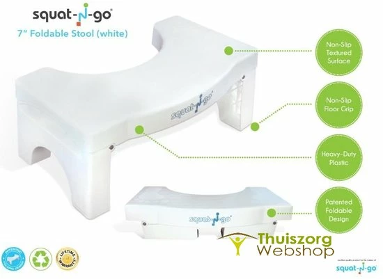 Squat-n-Go Squat-n Go Toiletkrukje Inklapbaar Grijs - Juiste Houding Op Toilet 18 Squat-n-Go Squat-n Go Toiletkrukje Inklapbaar Grijs - Juiste Houding Op Toilet - Afbeelding 16