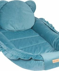 Soosie Babynestje - GLAMOUR - Babynest SET Met Kussen - VELVET - Blauw