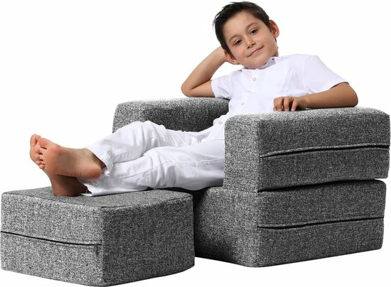 Xoft Living Kinderbank Snapsit Junior Single Antraciet 4 Xoft Living Kinderbank Snapsit Junior Single Antraciet - Afbeelding 2