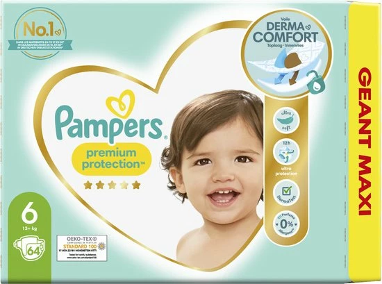 Pampers - Premium Protection - Maat 6 - Mega Maandbox - 192 Luiers 11 Pampers - Premium Protection - Maat 6 - Mega Maandbox - 192 Luiers - Afbeelding 9