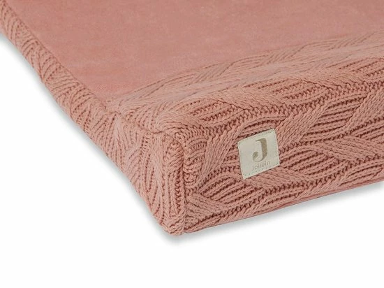 Jollein Aankleedkussenhoes Spring Knit 50x70cm - Rosewood 4 Jollein Aankleedkussenhoes Spring Knit 50x70cm - Rosewood - Afbeelding 2