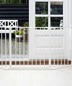 BabyDan Traphek Haardbeschermer Flex M 90-146 Cm Metaal Wit -Sophie Shop 550x412 44