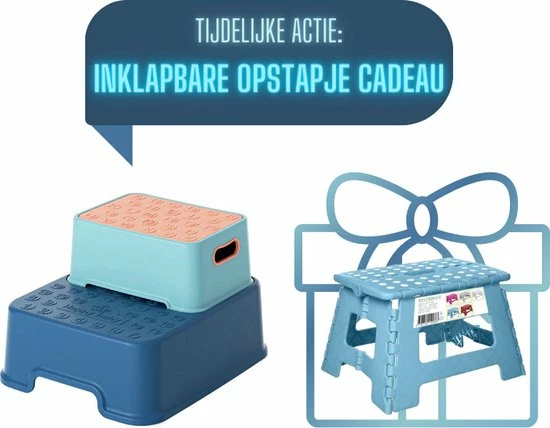 Splendole Opstapje - Badkameropstapje Kinderen - Wc Krukje 27 Cm Blauw 8 Splendole Opstapje - Badkameropstapje Kinderen - Wc Krukje 27 Cm Blauw - Afbeelding 6