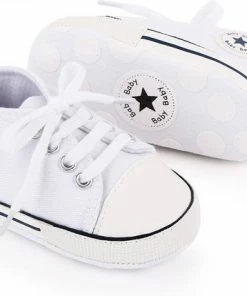 WUNO Baby Schoenen - Pasgeboren Babyschoenen - Meisjes/jongens - Eerste Baby Schoentjes 0-6 Maanden - Zachte Zool Antislip - Baby Slofjes 11cm -Sophie Shop 550x429